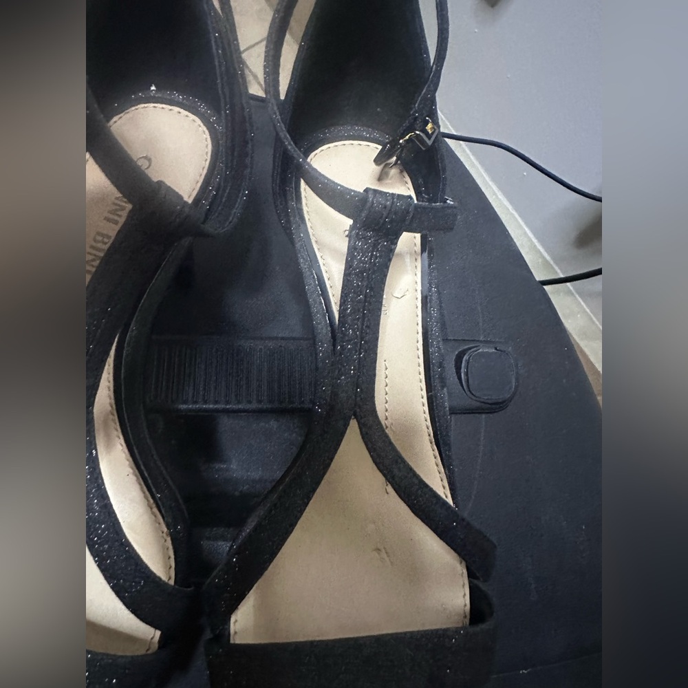 Gianni Bini Sparkling Black Heels - Picture 2 of 6